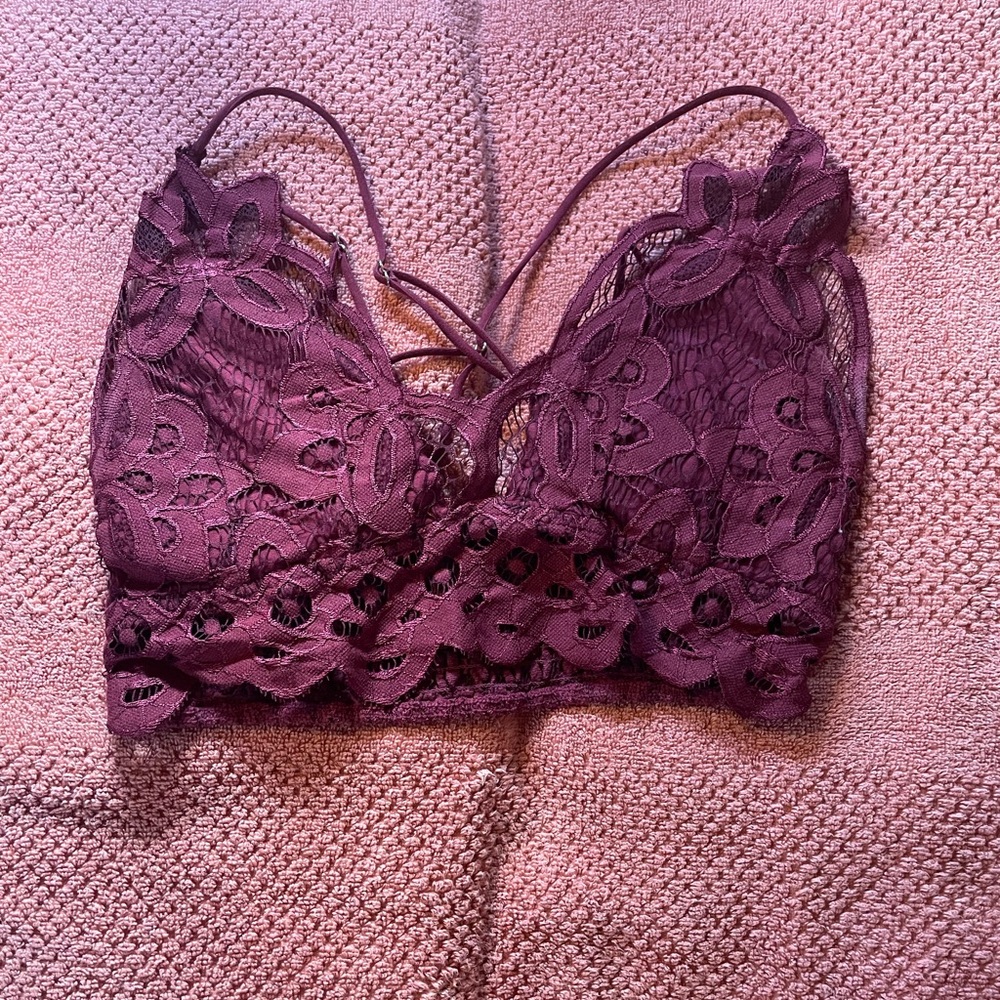 Lace Bralette in Deep Purple